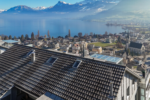blick auf die berge mit seesicht, water view, blick auf die berge, mountain view, und lake view