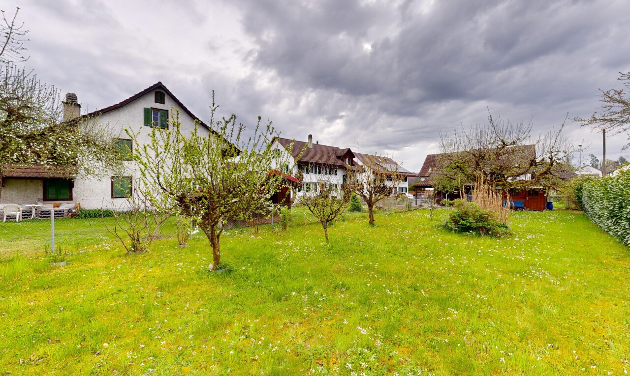 garten mit overcast und rasen