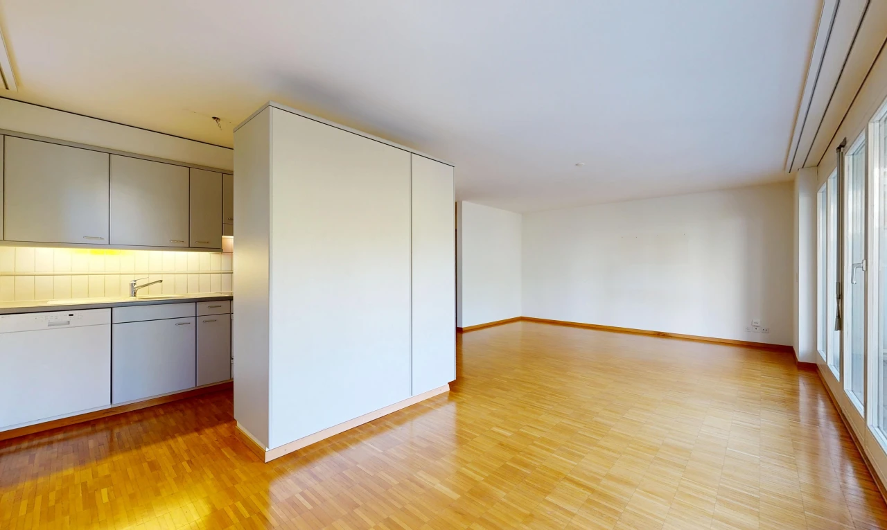 spare room featuring a sink and light wood-type flooring