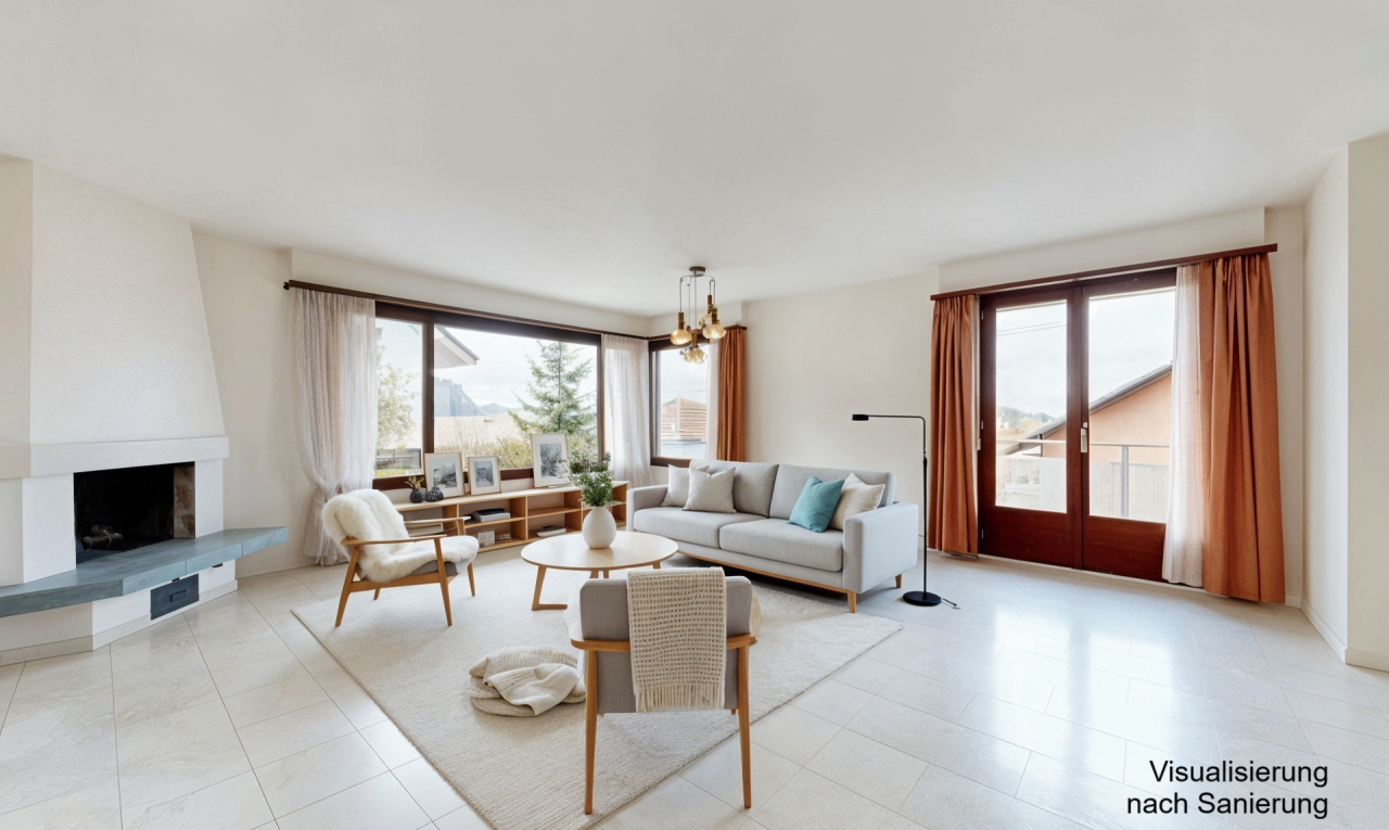 salon avec inside property, cloison sèche, drywall, lumière naturelle, et natural light