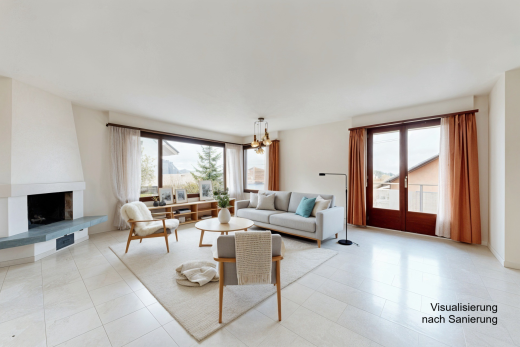 salon avec inside property, cloison sèche, drywall, lumière naturelle, et natural light