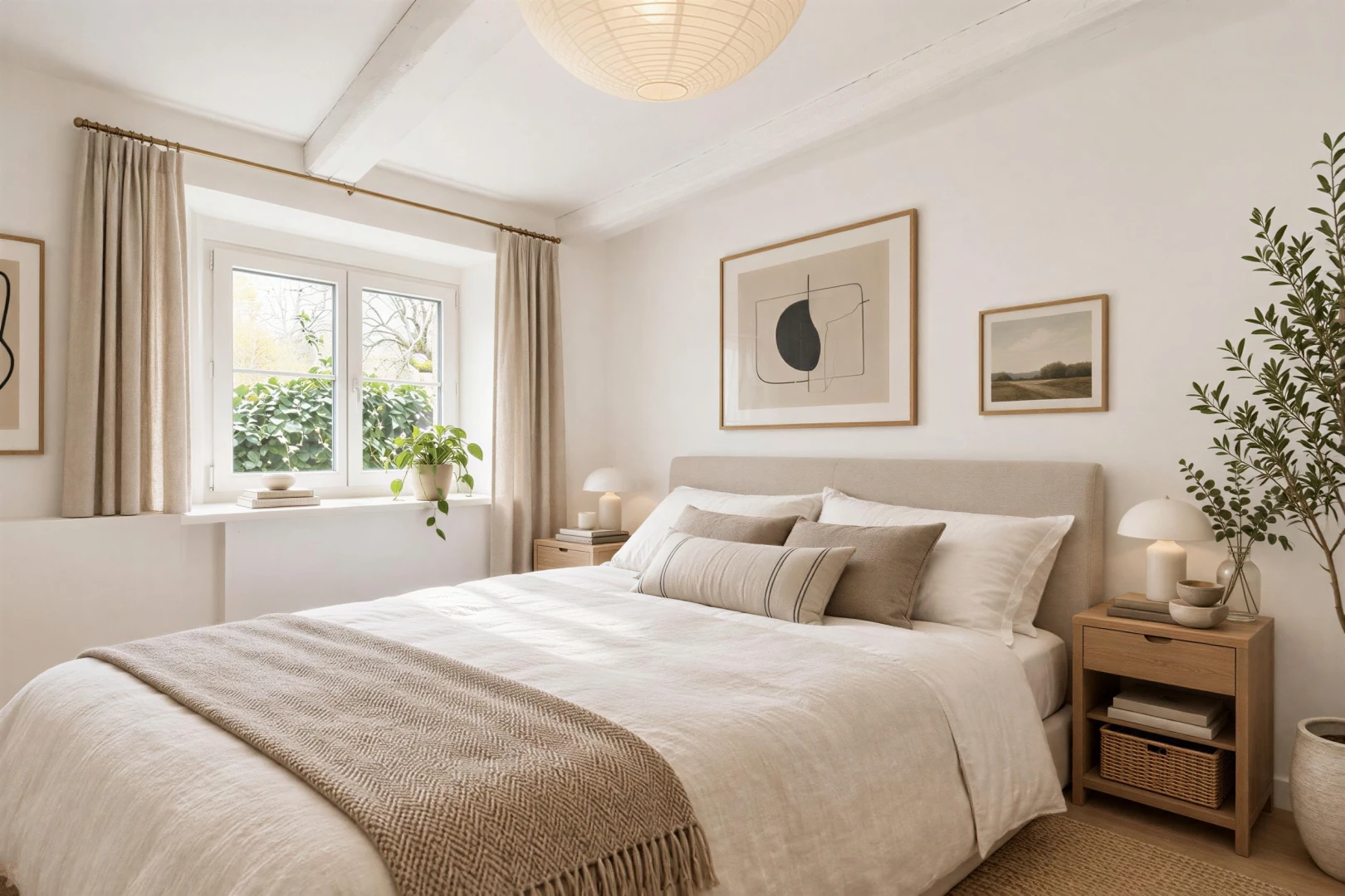 room / bedroom featuring beamed ceiling and wood finished floors