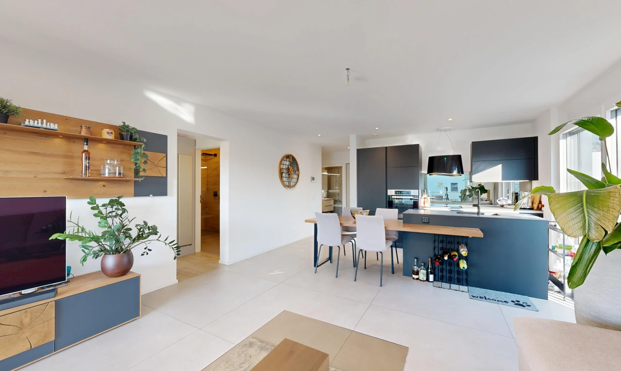 view of living / dining room