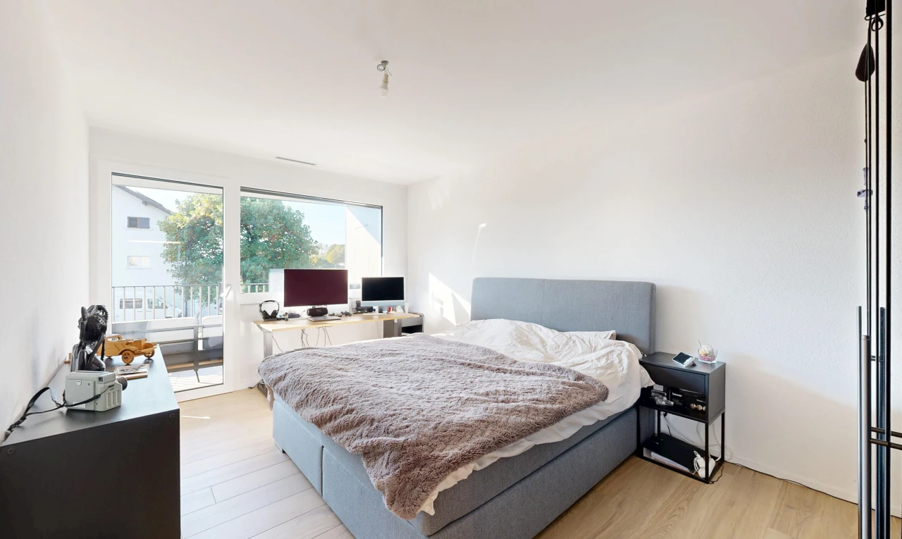 room / bedroom featuring access to outside and light wood-style floors