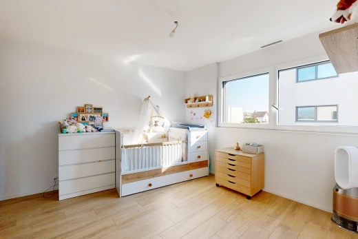 room / bedroom with light wood-type flooring