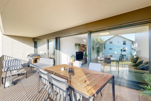view of living / dining area