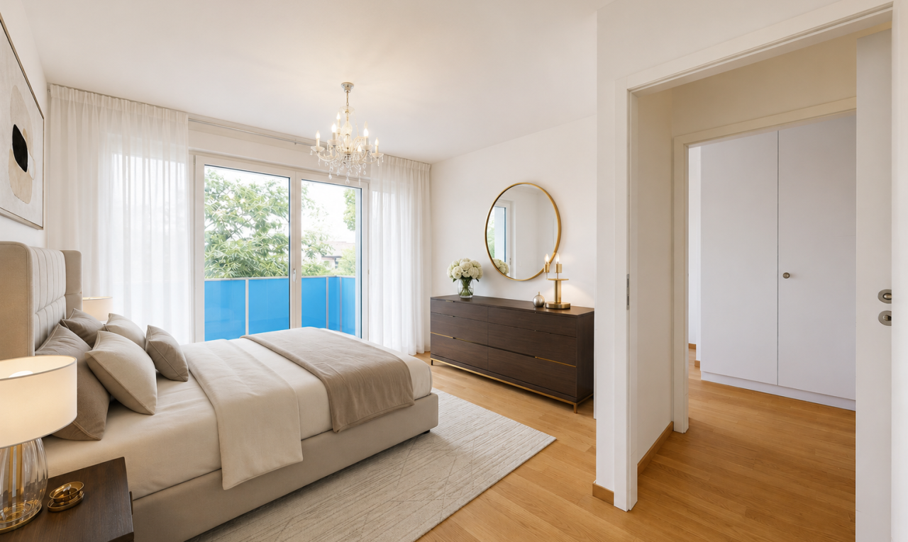 pièce vide avec cloison sèche, drywall, lustre remarquable, lumière naturelle, et natural light