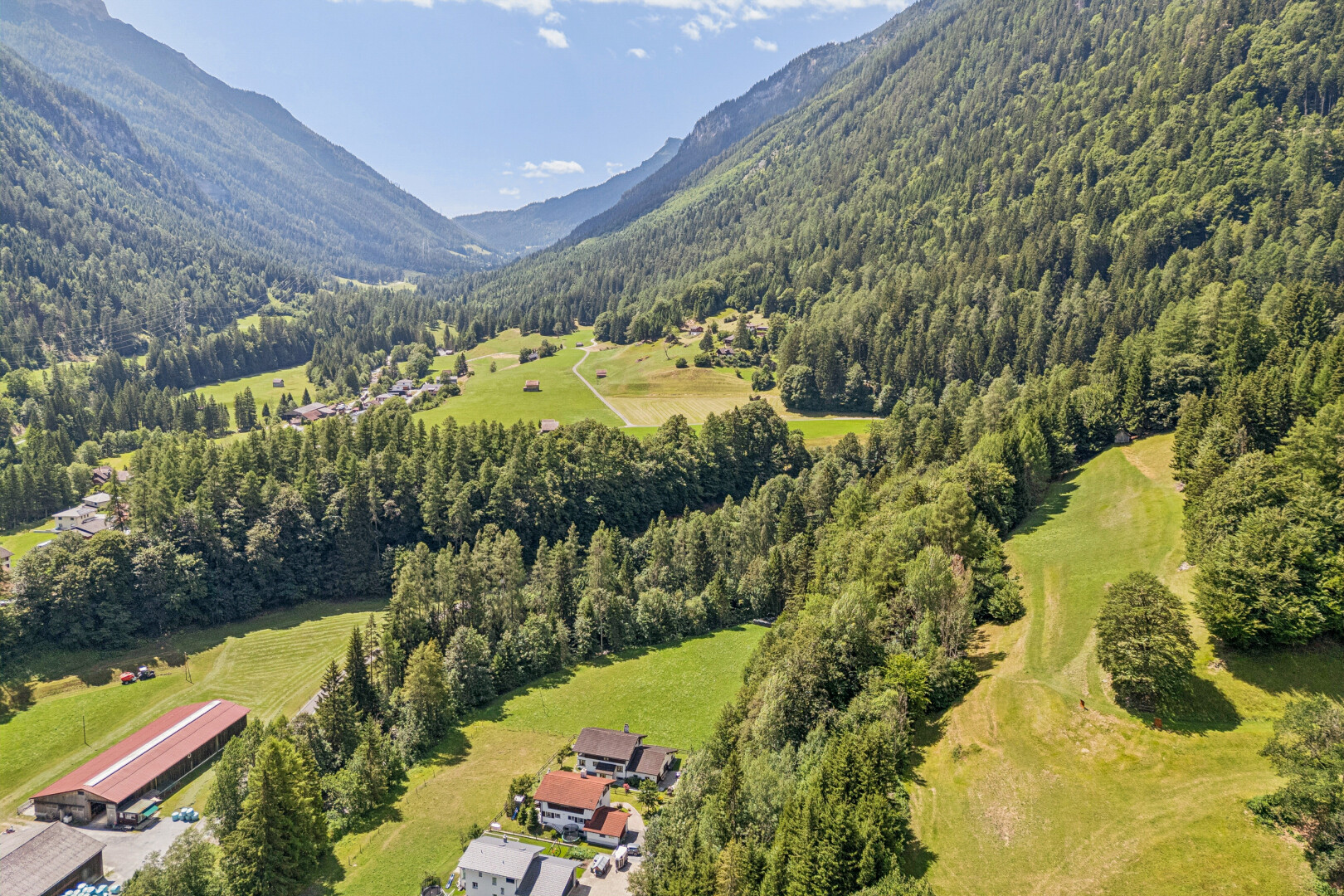 blick auf die berge mit forest view, waldblick, aerial view, mountain view, und blick auf die berge