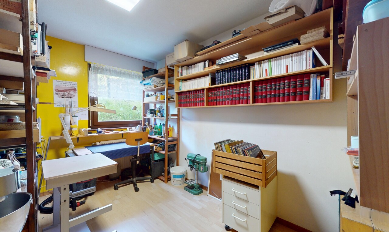 home office featuring wood finished floors