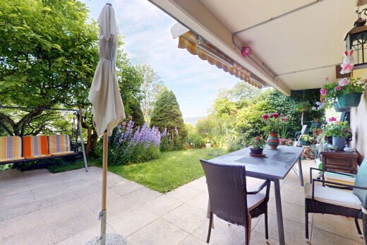 terrace with a patio and outdoor dining area