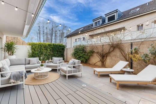 terrasse mit zaun, day time, deck, from property, und terrasse
