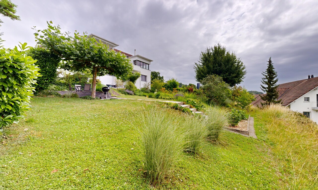 garten mit overcast und rasen