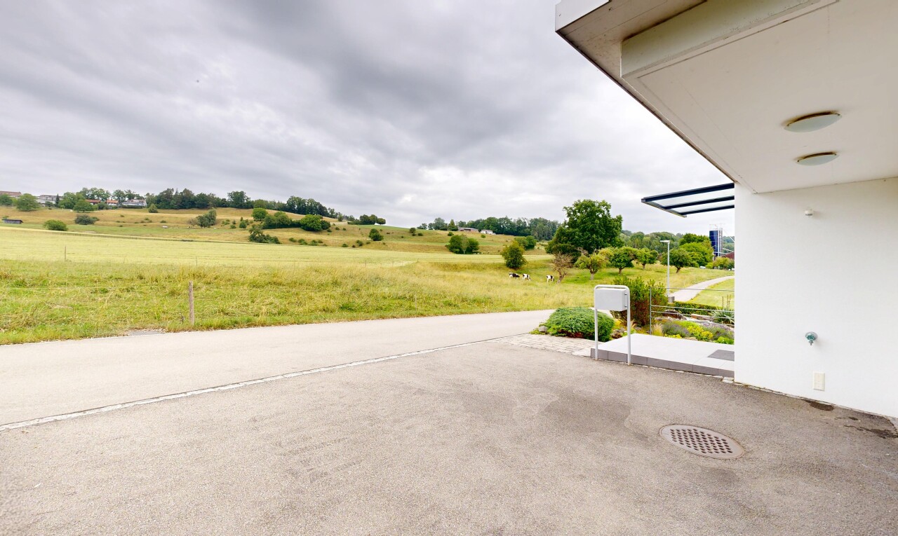 terrasse mit overcast, rural view, und ländliche aussicht