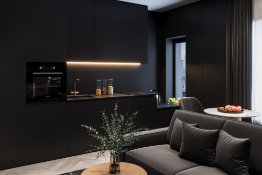 salon avec évier, inside property, parquet floor, et light floor