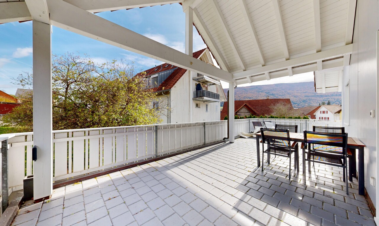 terrasse mit from property, essbereich im freien, und day time