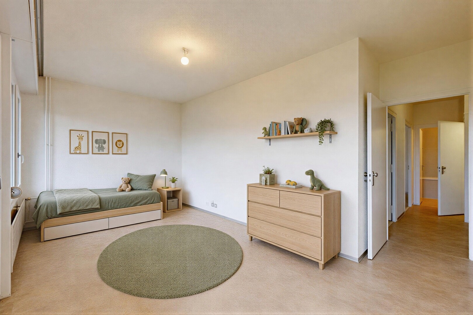 leerer raum mit inside property, drywall, gipskartonwand, und light floor