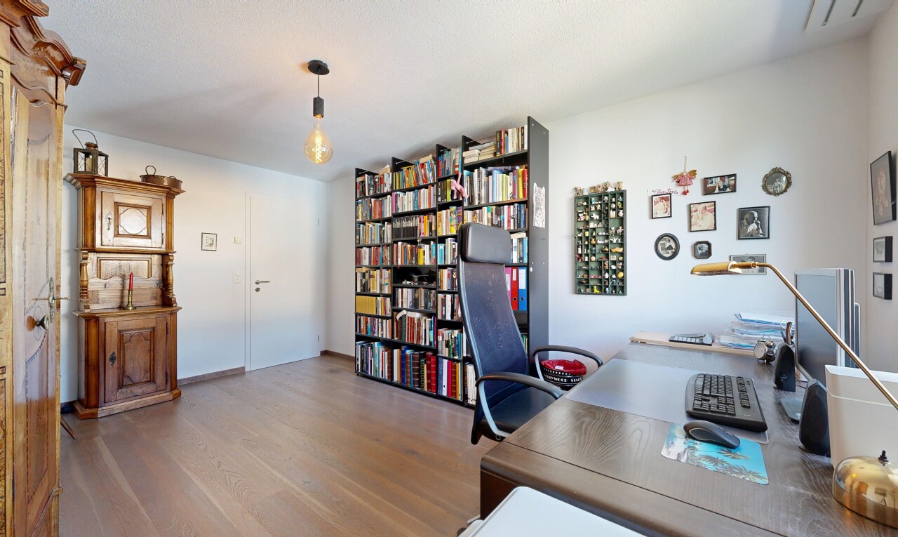 office space featuring wood finished floors