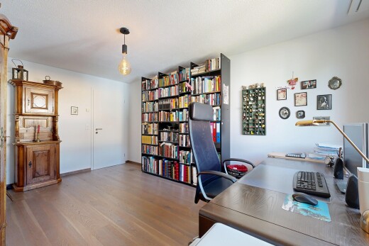 office space featuring wood finished floors