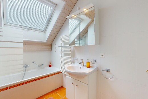 bad mit spiegel, schminktisch, bad, komplettes badezimmer, und inside property