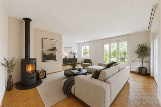 wohnzimmer mit holzfußboden, wood finish floor, parquet floor, kamin, und inside property