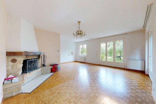wohnzimmer mit holzfußboden, wood finish floor, parquet floor, kamin, und inside property