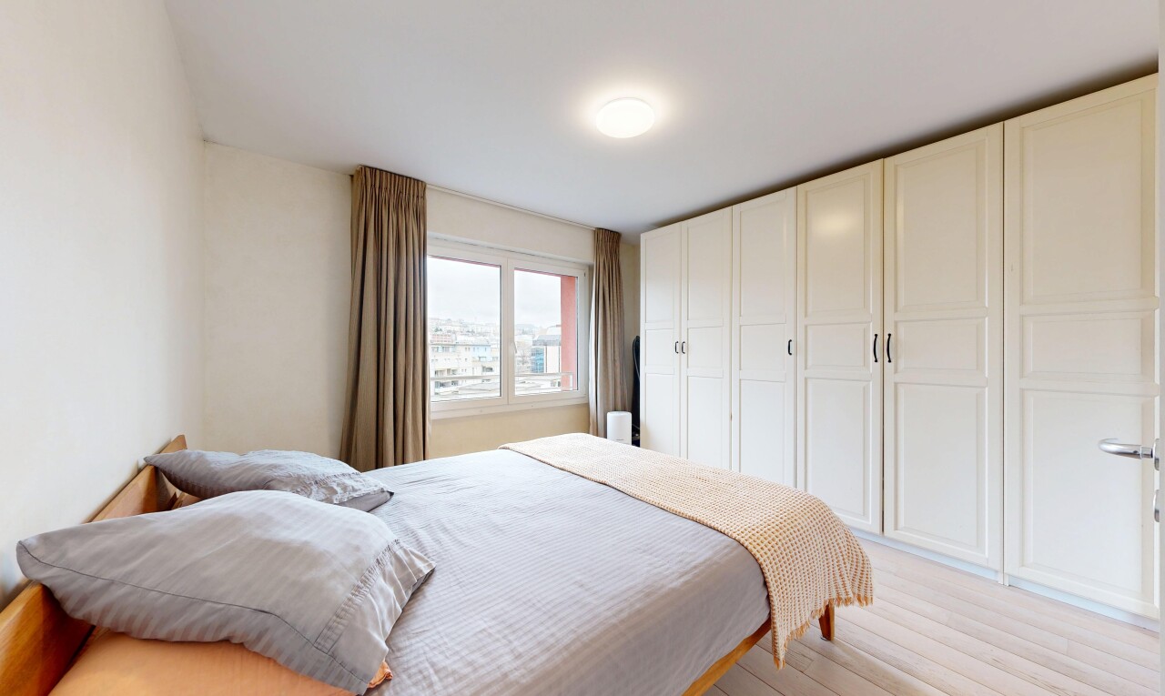 room / bedroom featuring light wood-style floors