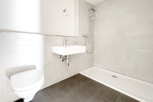 bad mit tile shower, dusche, komplettes badezimmer, inside property, und toilette