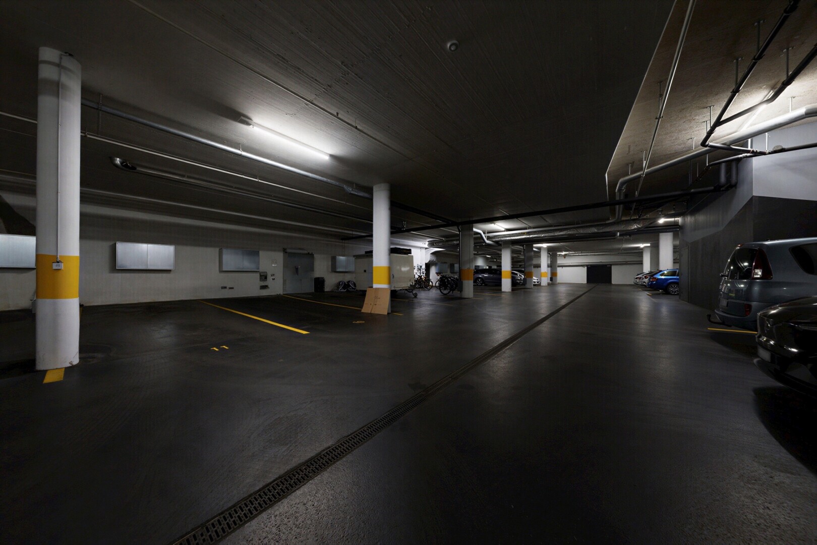 view of parking garage
