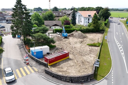 garten mit wohngebietblick und residential view