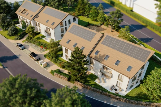 außenansicht mit solaranlage