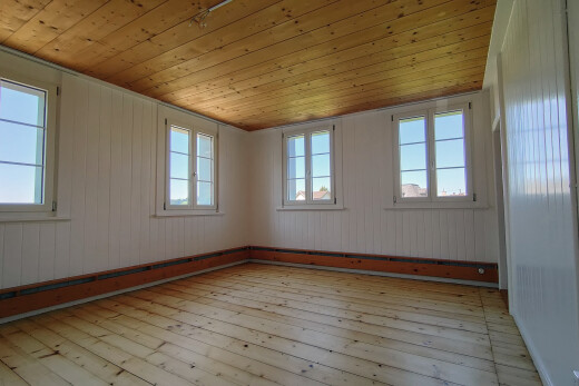 leerer raum mit hardwood floor, holzfußboden, wood finish floor, holzdecke, und wood ceiling