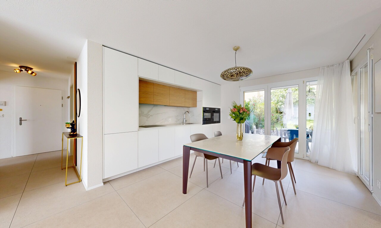 dining room with a sink