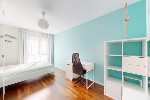 room with wood finished floors and baseboards