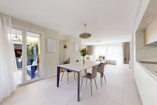 dining space featuring baseboards