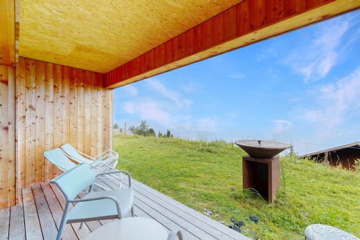 terrasse mit from property, day time, und rasen