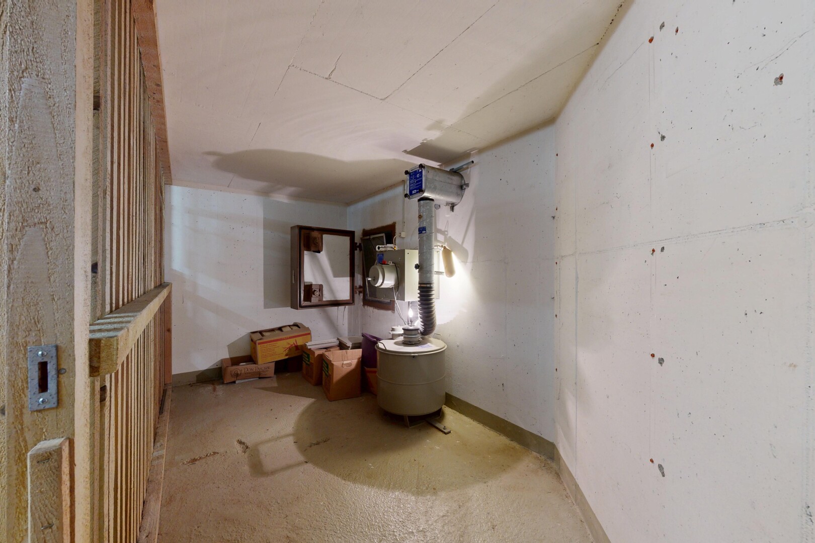 bathroom with concrete flooring and vanity