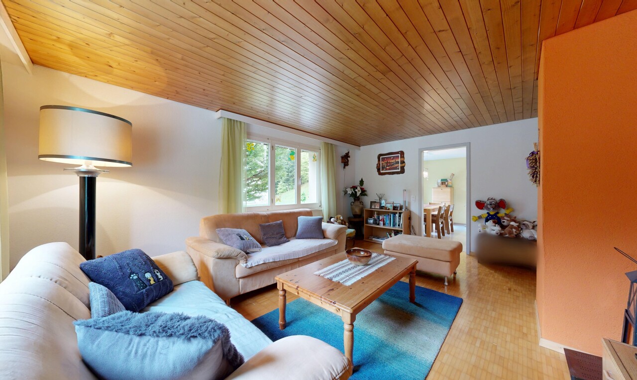 wohnzimmer mit gipskartonwand, drywall, inside property, holzdecke, und wood ceiling