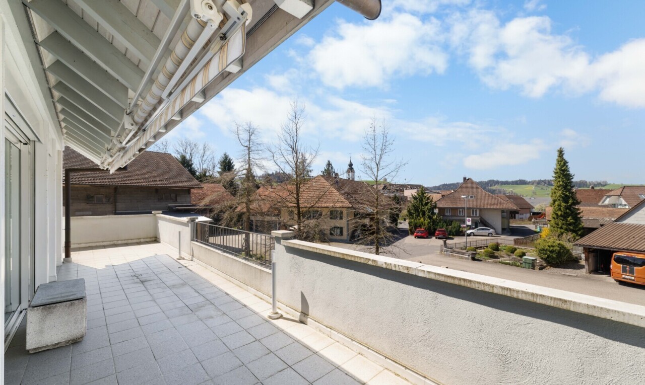 terrasse mit day time, from property, residential view, wohngebietblick, und terrasse