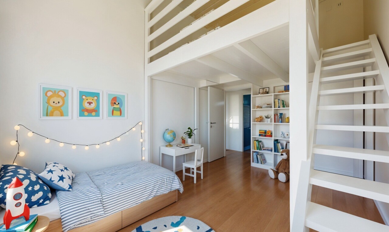 room / bedroom featuring light wood-style floors