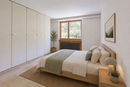 empty room featuring radiator heating unit