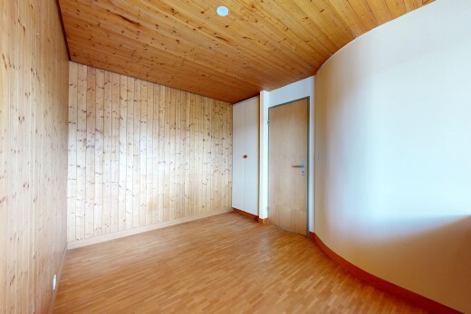 empty room with light wood-style flooring, wood walls, and wood ceiling