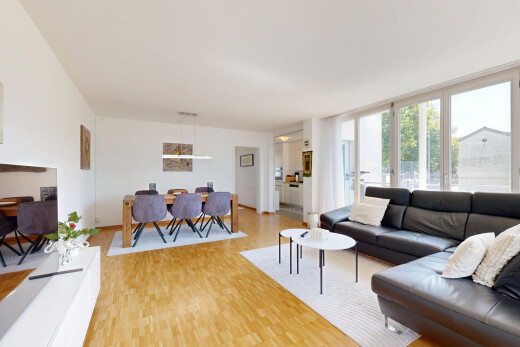 living / dining room featuring light wood-type flooring
