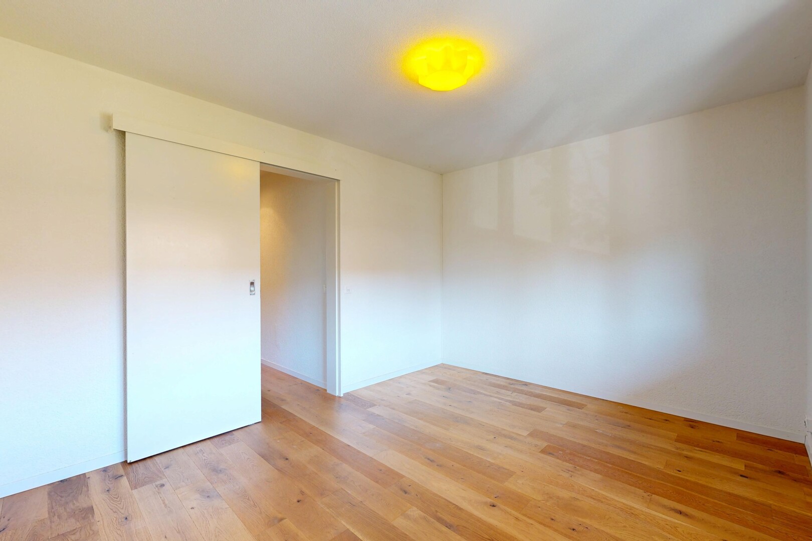 pièce vide avec sol en finition bois, wood finish floor, inside property, cloison sèche, et drywall