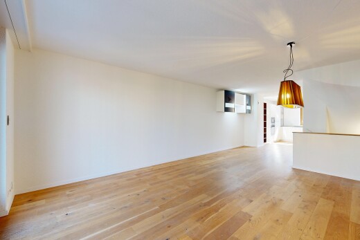 pièce vide avec sol en finition bois, wood finish floor, inside property, cloison sèche, et drywall