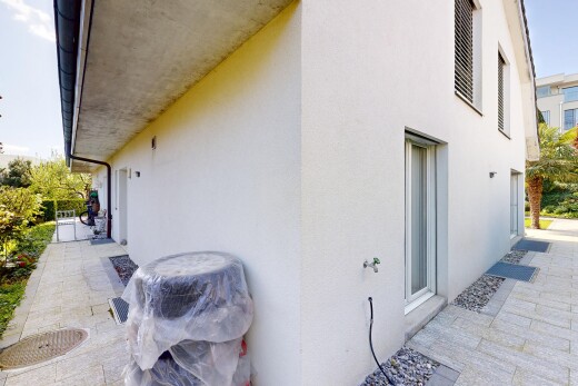 terrasse mit from property, day time, und zaun