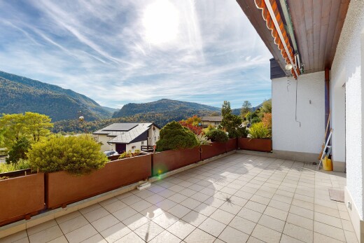 terrasse mit terrasse, mountain view, blick auf die berge, from property, und day time