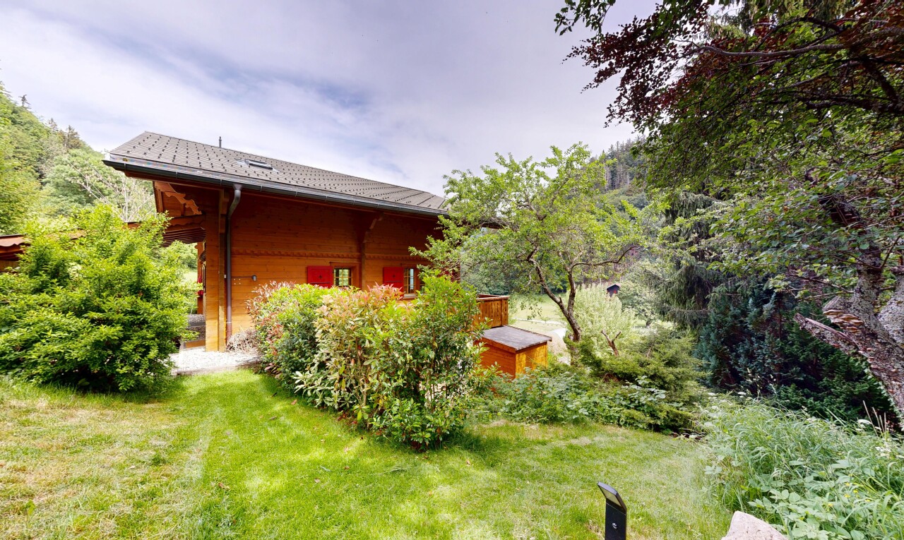 jardin avec pelouse et property visible