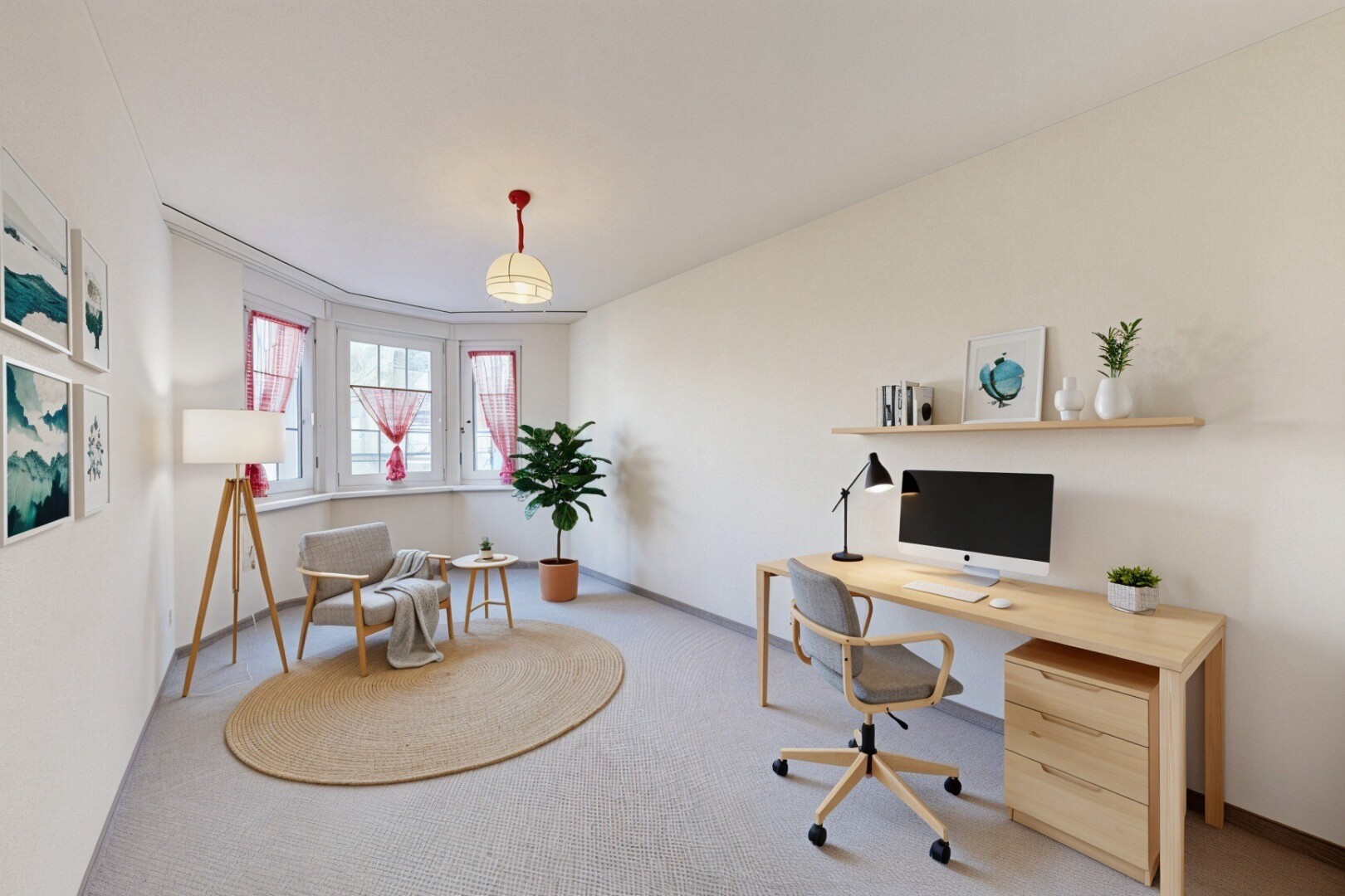 pièce vide avec inside property, lumière naturelle, natural light, moquette, et carpet