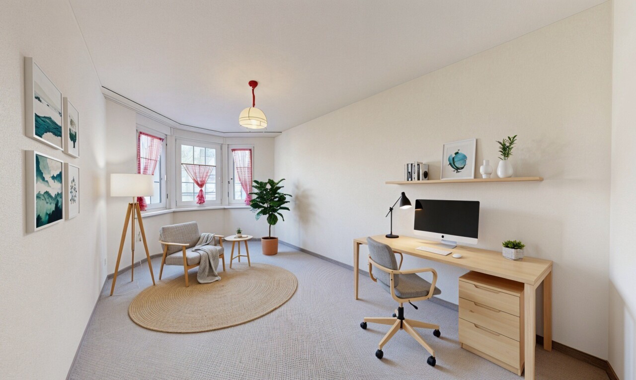 pièce vide avec inside property, lumière naturelle, natural light, moquette, et carpet