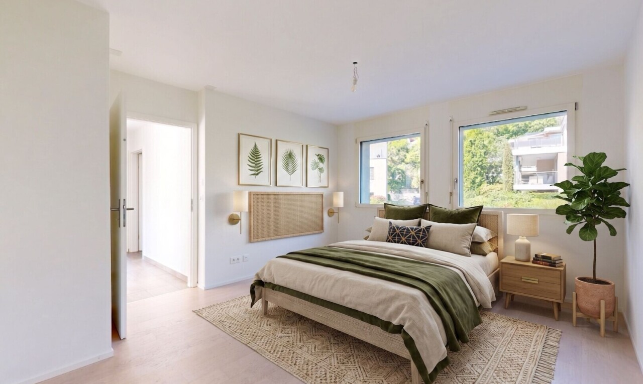 unfurnished room with light wood-style flooring